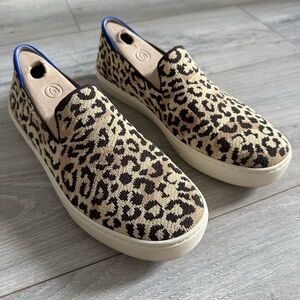 Rothy’s Slip On Sneaker Cheetah Leopard Print Size 9.5